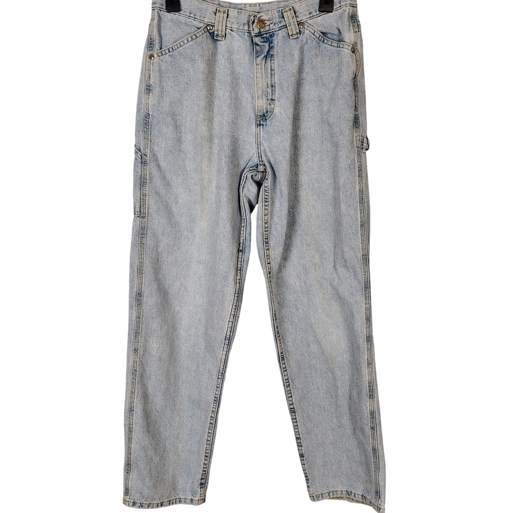 Riveted by Lee Light Wash Carpenter Jeans High Waisted Utility Pants Size 10 M
